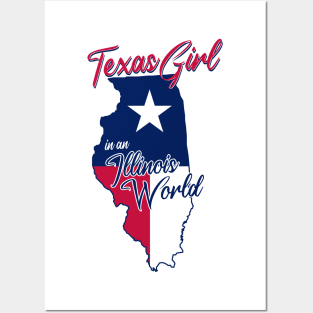 Texas Girl in an Illinois World Posters and Art